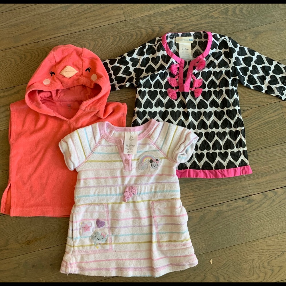 3m, 3-6m girl summer dress and beach coverup